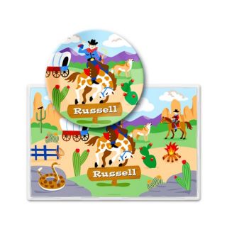 Olive Kids Ride em Personalized Meal Time Plate