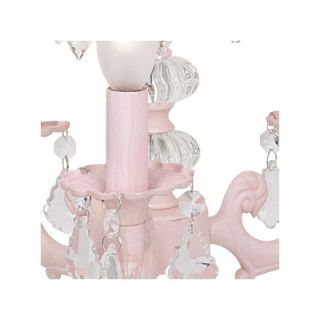 Jubilee Collection Stacked Glass Ball Chandelier in Pink