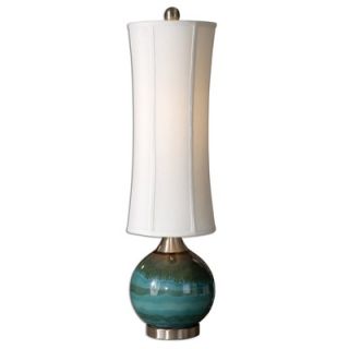 Uttermost Atherton Table Lamp in Glossy Blue and Brushed Aluminium