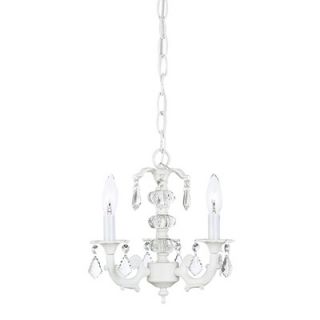 Jubilee Collection Stacked Glass Ball Chandelier in White