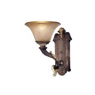  One Light Wall Sconce in Iberian Bronze with Gold Accent   N6021 187