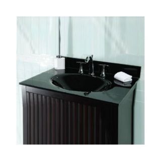 31, 37 or 49 Black Glass Vanity Top with Sink and Optional Side