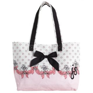 Jessie Steele Feather De Lis Tote Bag with Bow   810 JS 189