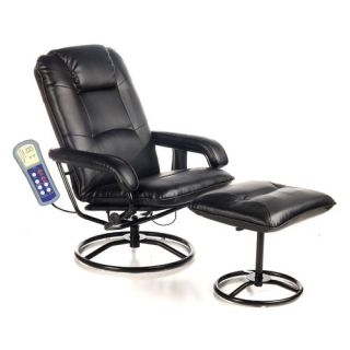 Leisure Heated Reclining Massage Chair with Ottoman