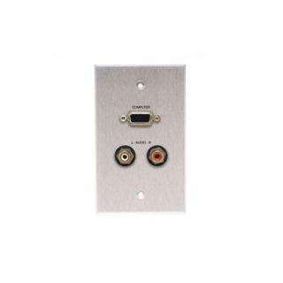 Comprehensive Wallplate with HD15 and 2 RCA Connectors   WP 1100 E