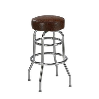 Steel Double Ring 26 Backless Metal Swivel Counter Stool