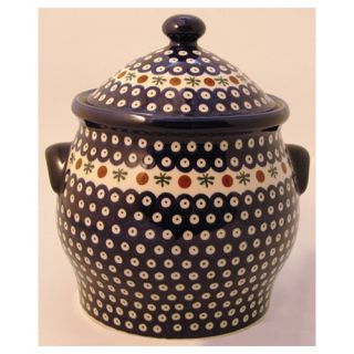 Polish Pottery 195 oz Extra Large Jar   Pattern 41A   1101 41A