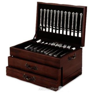 Reed & Barton 2 Drawer Provincial Mahogany Silverware Chest with