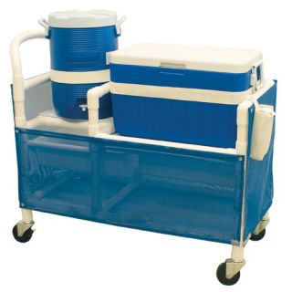 Hydration Cart with 48 Quart Ice Chest, 5 Gallon Water Cooler and Side