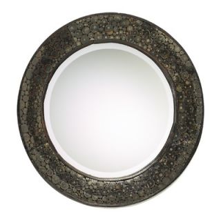 Cyan Design Round Mirror in Stained Birch   01625 Mirror