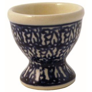 Polish Pottery 2 Egg Cup   Pattern DU8   203 DU8
