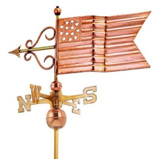 Good Directions Full Size Weathervane American Flag in Polished