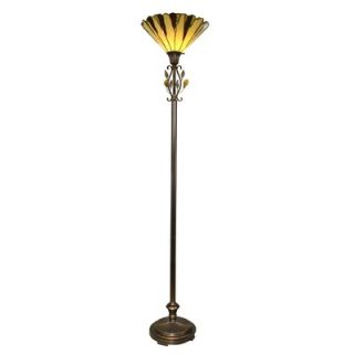 Dale Tiffany One Light Torchiere Lamp in Antique Golden Sand