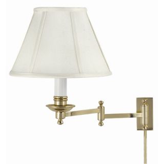 House of Troy Decorative Swing Arm Wall Lamp in Polished Brass