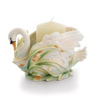 Franz Collection Swan Lake Porcelain Candle Dish