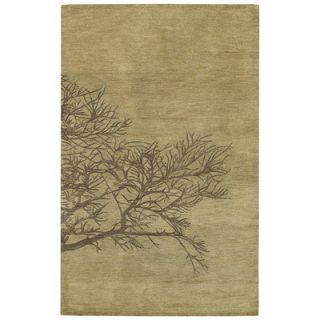 Capel Desert Plateau Shadow Branch Green Moss Rug   3391 225