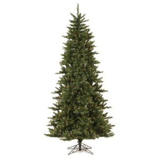 Camdon Fir 6.5 Artificial Slim Christmas Tree with Multicolored Li