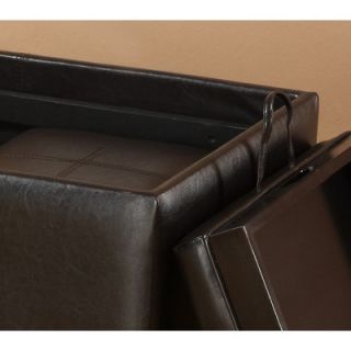 Hokku Designs Trenton Leatherette Storage Bench and Nesting Ottoman