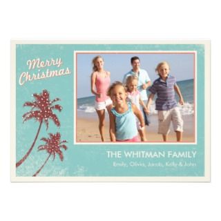 Beach Christmas Cards Announcement 