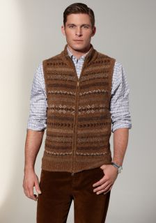 hart schaffner marx men s zip front jacquard vest mock neck sweater