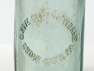 Grove City PA Pop Works Antique Soda Bottle c1910 25