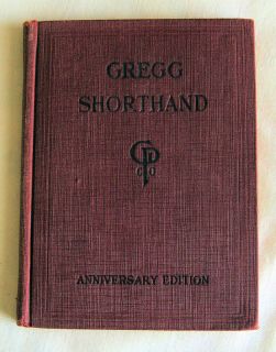 Gregg Shorthand Anniversary Edition 1929