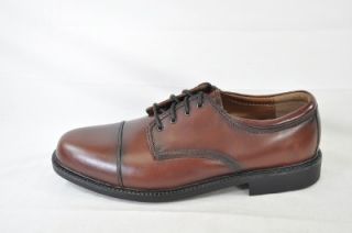 Dockers Mens Gordon Cordovan Brown Leather Cap Toe Lace Up Oxford
