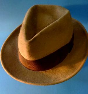 Vintage Mens Angora Hat Borsalino Made in Italy 6 7 8