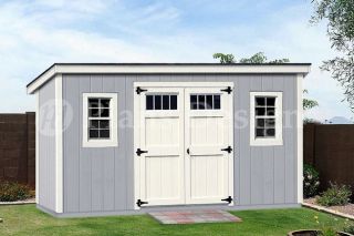 Backyard Storage Shed Plans, 6 x 14 Modern #D0614M, Material List