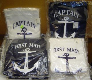 First Mate White Boat Galley Kitchen Deck Nautical BBQ Grill Apron
