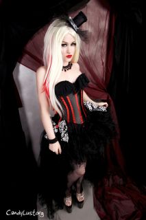 Black Gothic Cyber Vixen Trashy Formal Bustle Goth Tulle Skirt Adult