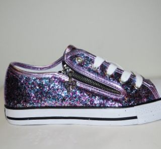 Gotta Flurt Glitter Laceup Sneaker Multi Purple Mystiqu