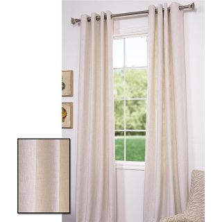 Light Cream Cotton Linen 96 inch Grommet Curtain Panel