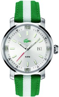  SPORTS MAINSAIL WHITE FACE WATCH WITH GREEN LEATHER BAND # 2010340