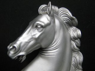 Giannelli Signed Horse Sculpture Statue Figurine Marble Base w Two