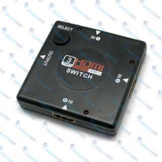 Port 1080P HDMI Switch Switcher Video/Audio Hub Box For TV Blu Ray