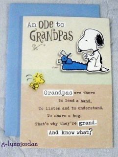 Snoopy Happy Birthday Grandpa Greeting Card