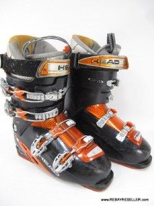 Head Edge 10 Mens Size 9 Mondo 27 Ski Boots Black Orange