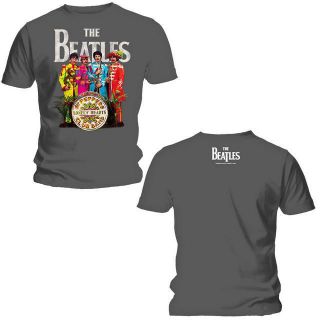 THE BEATLES Sgt. Pepper T shirt (Grey) Mens New Official