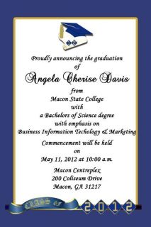 Graduation 2012 Personalized Graduation Announcements Invitations