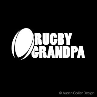 Rugby Grandpa Vinyl Decal Car Window Sticker Sports