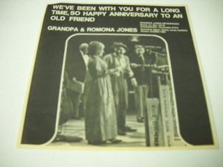 Grandpa Ramona Jones Seldom Seen 1975 Promo Only Advt