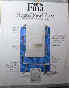 Warmrails Heatra Fina Heated Warming Drying Towel Rack Wall or Floor