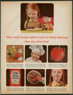 1963 Heinz Tomato Ketchup Vintage Print Ad