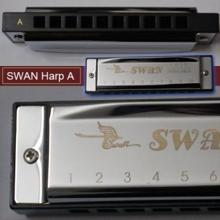 new swan diatonic harmonica blues harps 10 hole key a