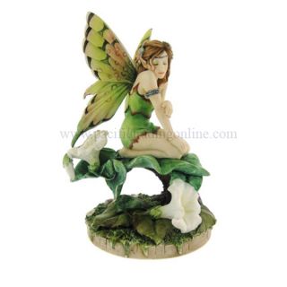 Morning Glory Fairy Statue Symbol of Renewal Linda Ravenscroft Flower