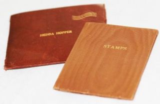 Hedda Hopper Personally Owned Leather Stamp Wallet Custom Made
