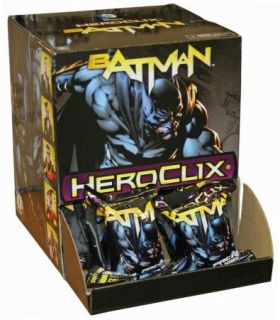 DC Heroclix Batman Gravity Feed Display 24 Single Figure Boosters New