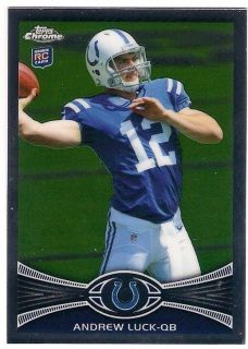 Andrew Luck 2012 Topps Chrome True Rookie SP RC 1 Nice