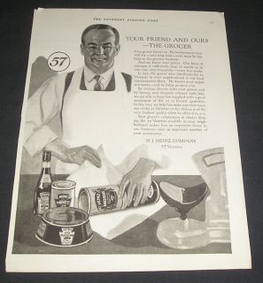 1923 H J Heinz Co Friendly Grocer Grocery Stores 57 Varieties Food